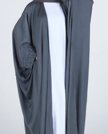 Hazy Blue Batwing Abaya
