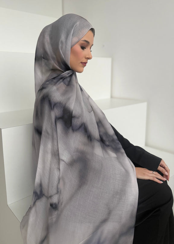 Tie Dye Modal Hijab - Storm
