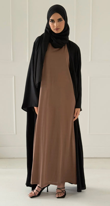 Essential Sleeveless Slip Dress - Mocha