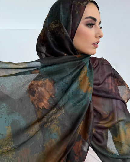 Tie Dye Modal Hijab - Autumn