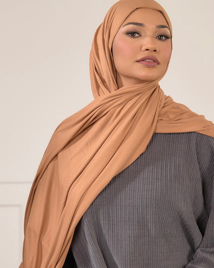 Maxi Jersey Hijab - Caramel