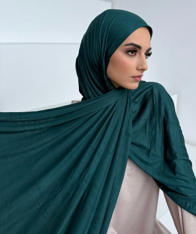 Maxi Jersey Hijab - Moss Green