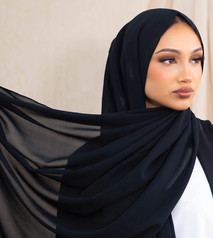 Chiffon Hijab - Classic Black