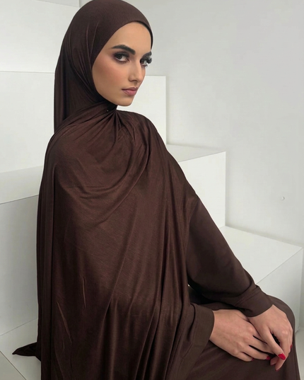 Maxi Jersey Hijab - Chocolate