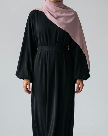 Black Flare Closed Abaya