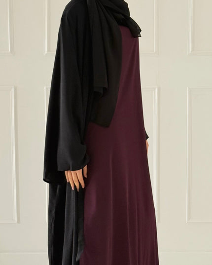 plum sleeveless slip dress
