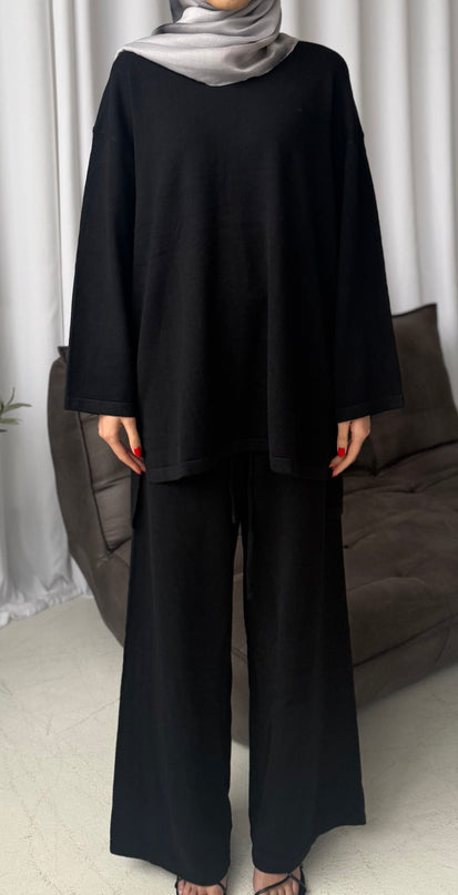 Casual Co-ord Set - Black