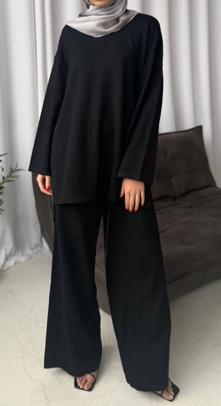 Casual Co-ord Set - Black