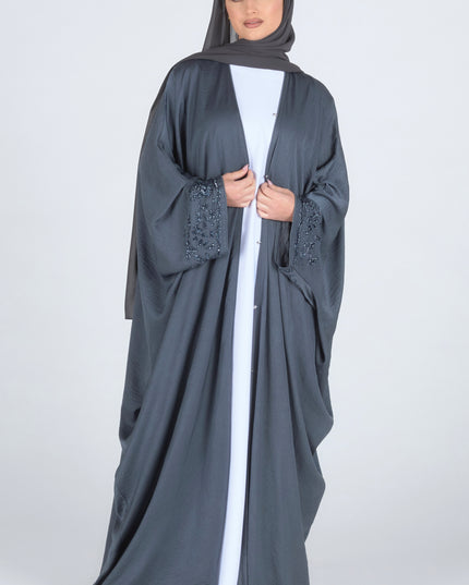 Hazy Blue Batwing Abaya
