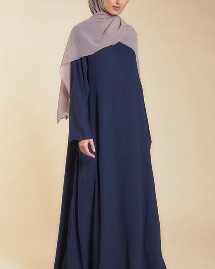 navy abaya with pockets