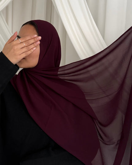 Soft Chiffon Hijab - Plum