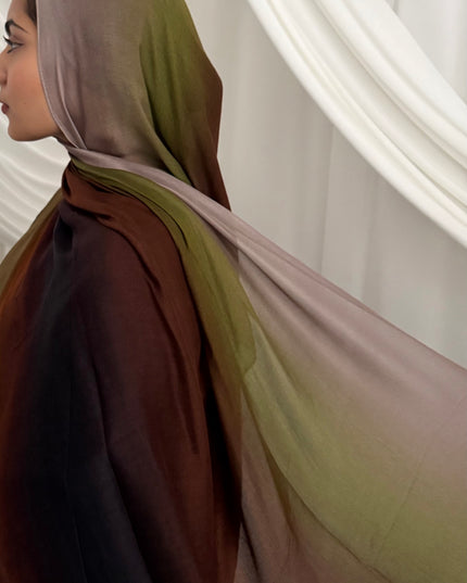 Tie Dye Modal Ombre Hijab - Earth