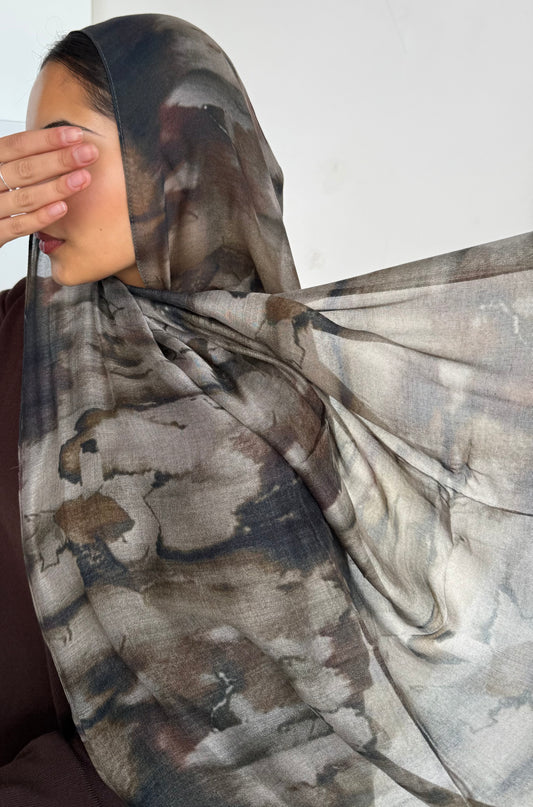 Tie Dye Modal Hijab - Woods