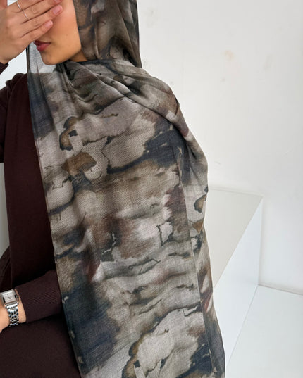 Tie Dye Modal Hijab - Woods