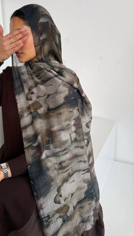 Tie Dye Modal Hijab - Woods