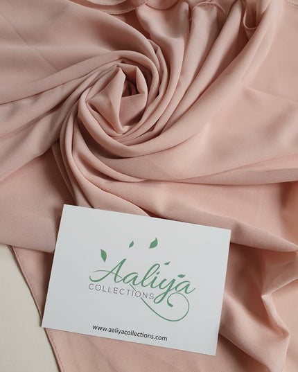 Aaliya Collections Chiffon Hijab - Nude