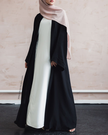 Black Open Abaya